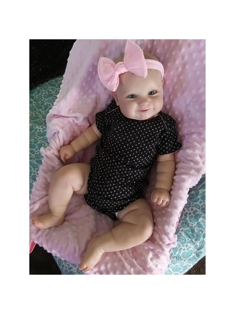 🆕 Reborn Baby Doll Black Truly Soft Touch Body Realistic Look Real Vinyl Limbs